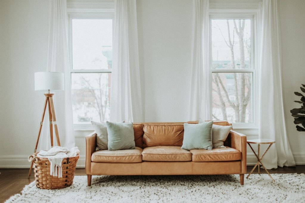 A decluttered living room